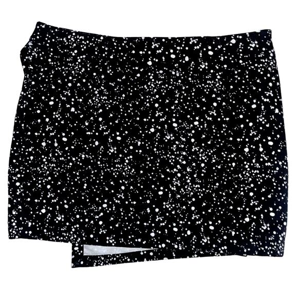 Kate Spade black & white faux wrap skirt 8 - Picture 3 of 5